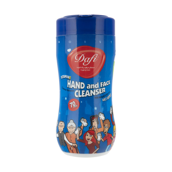 دستمال مرطوب  آنتی باکتریال دافی مدل پاک کننده دست و صورت کودک - بسته 70 عددی
